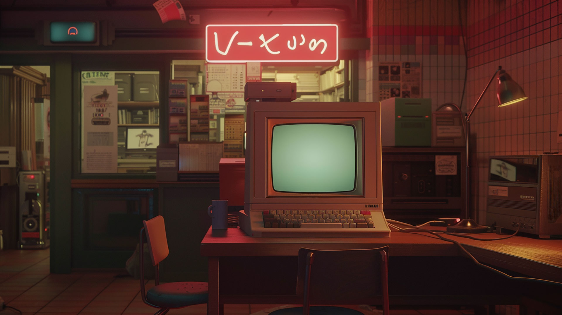 HD Dark Red Aesthetic Vintage Desktop Image