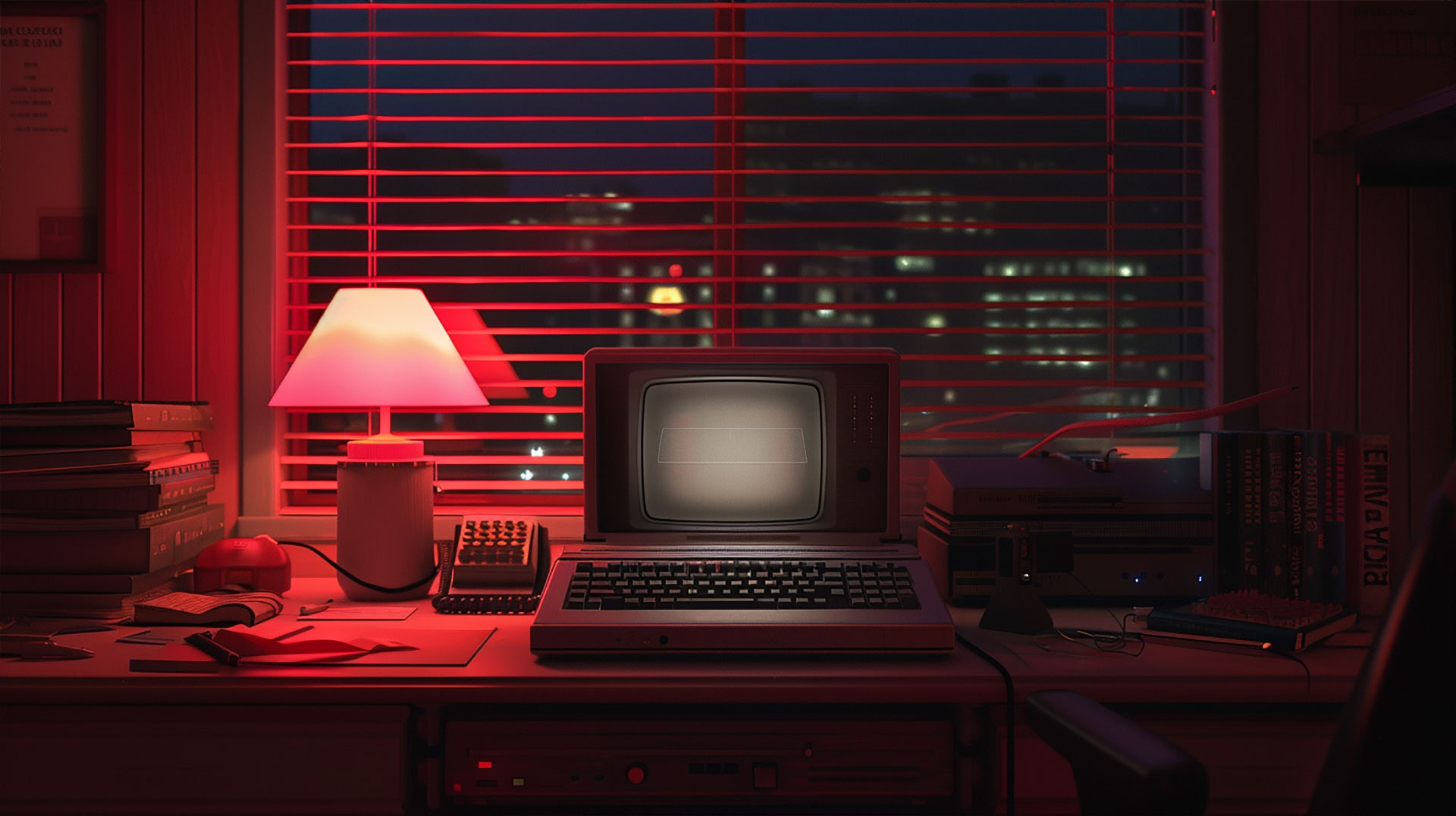 Vintage Dark Red Aesthetic Desktop Background