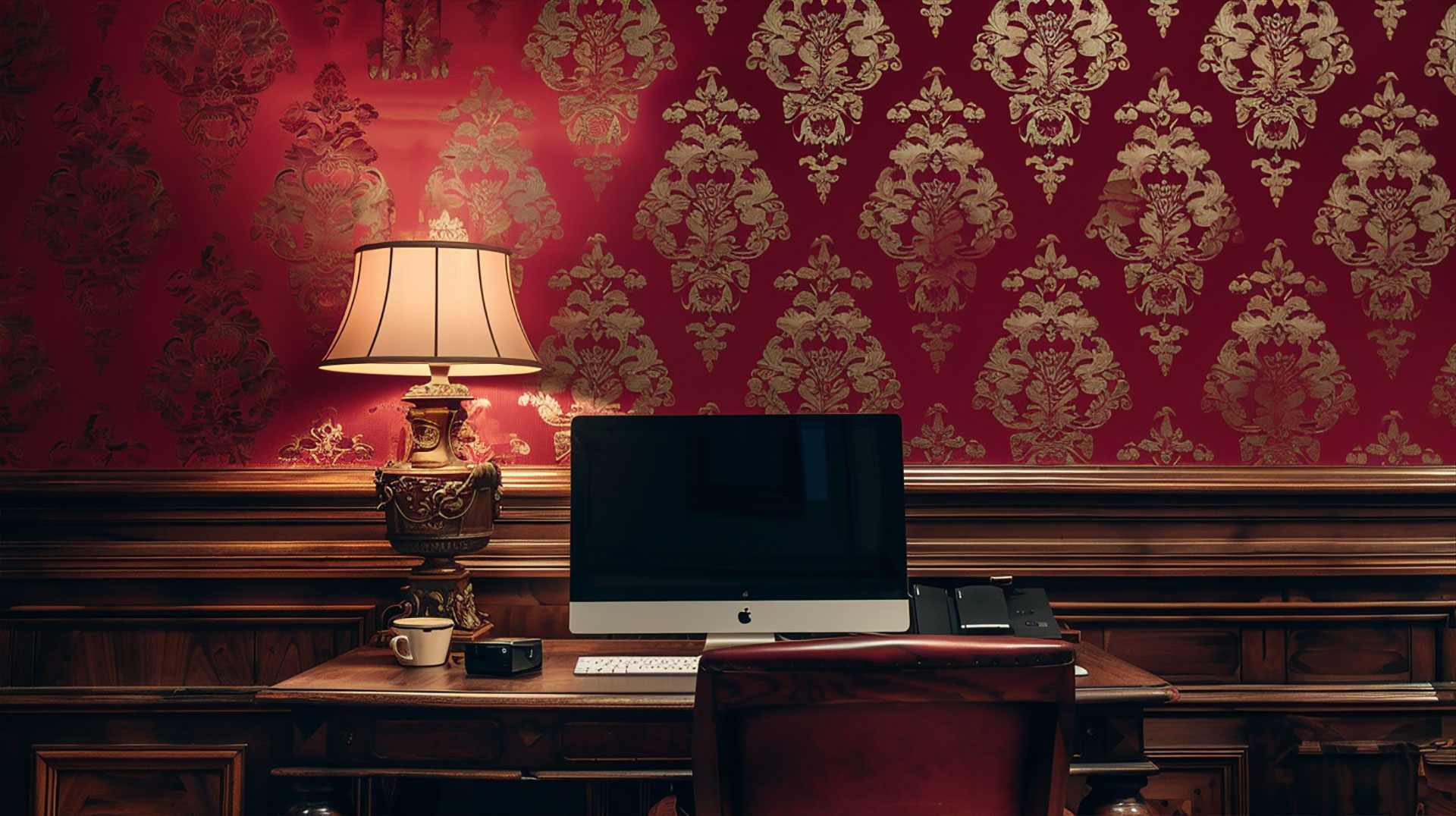 Retro Dark Red Vintage Aesthetic HD Wallpaper