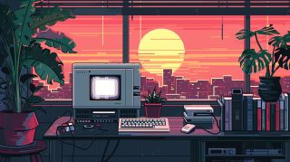 Classic Dark Red Aesthetic Desktop Image