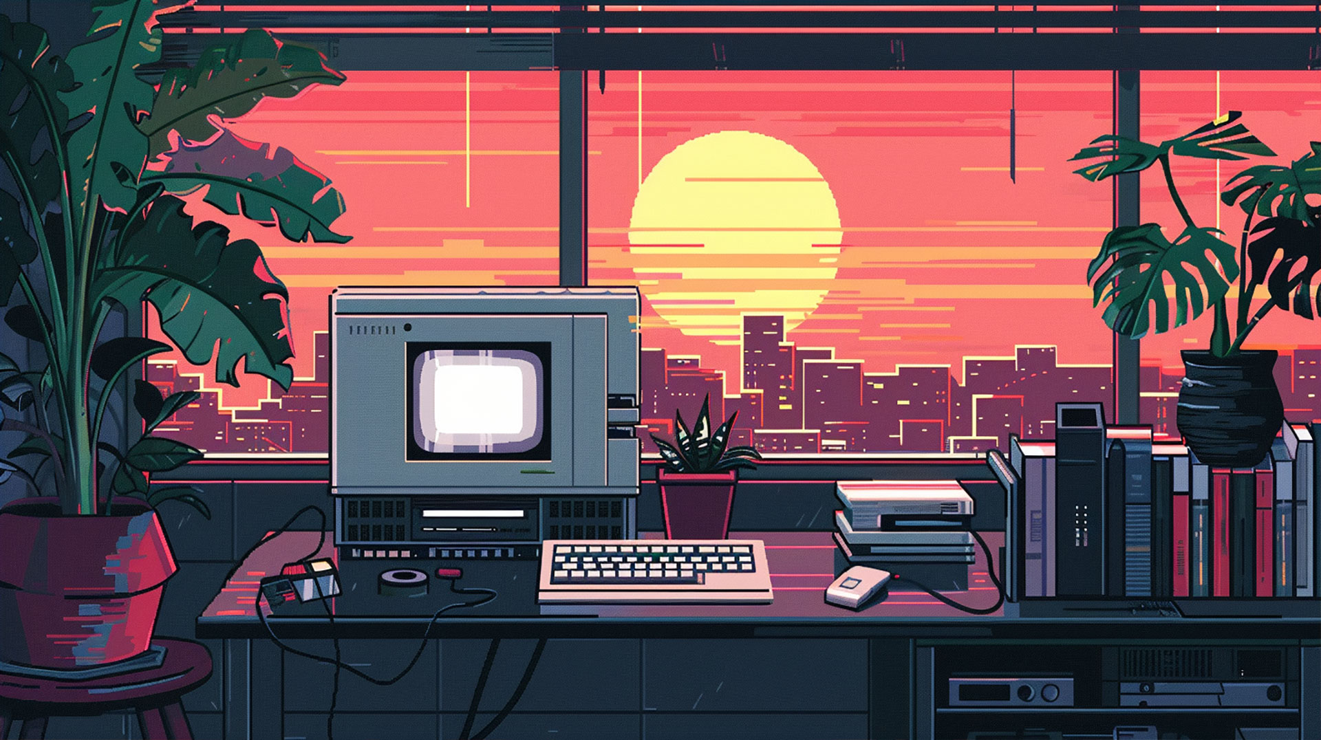 Classic Dark Red Aesthetic Desktop Image