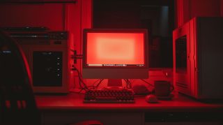 Dark Red Vintage Art Wallpaper