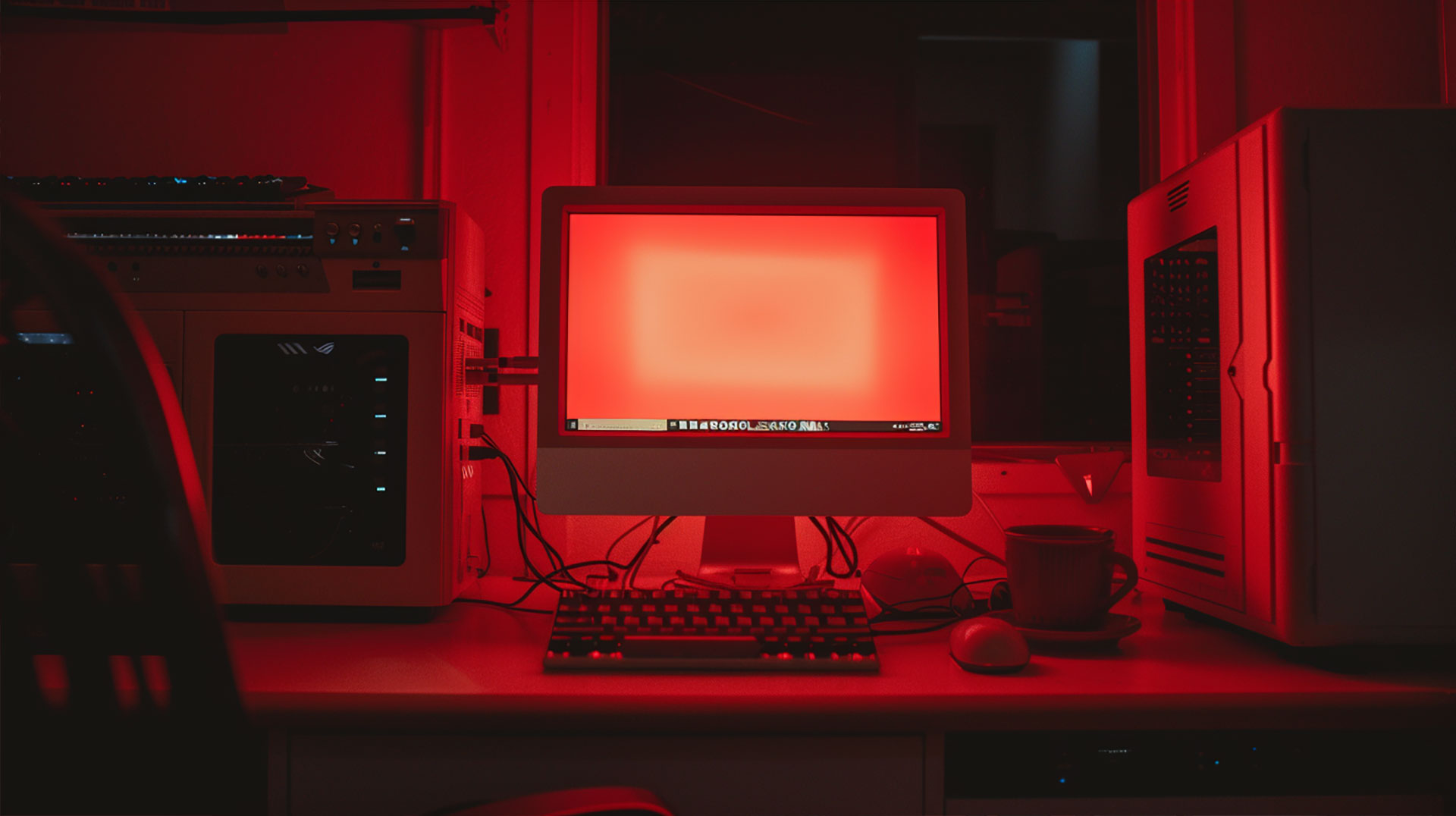 Dark Red Vintage Art Wallpaper