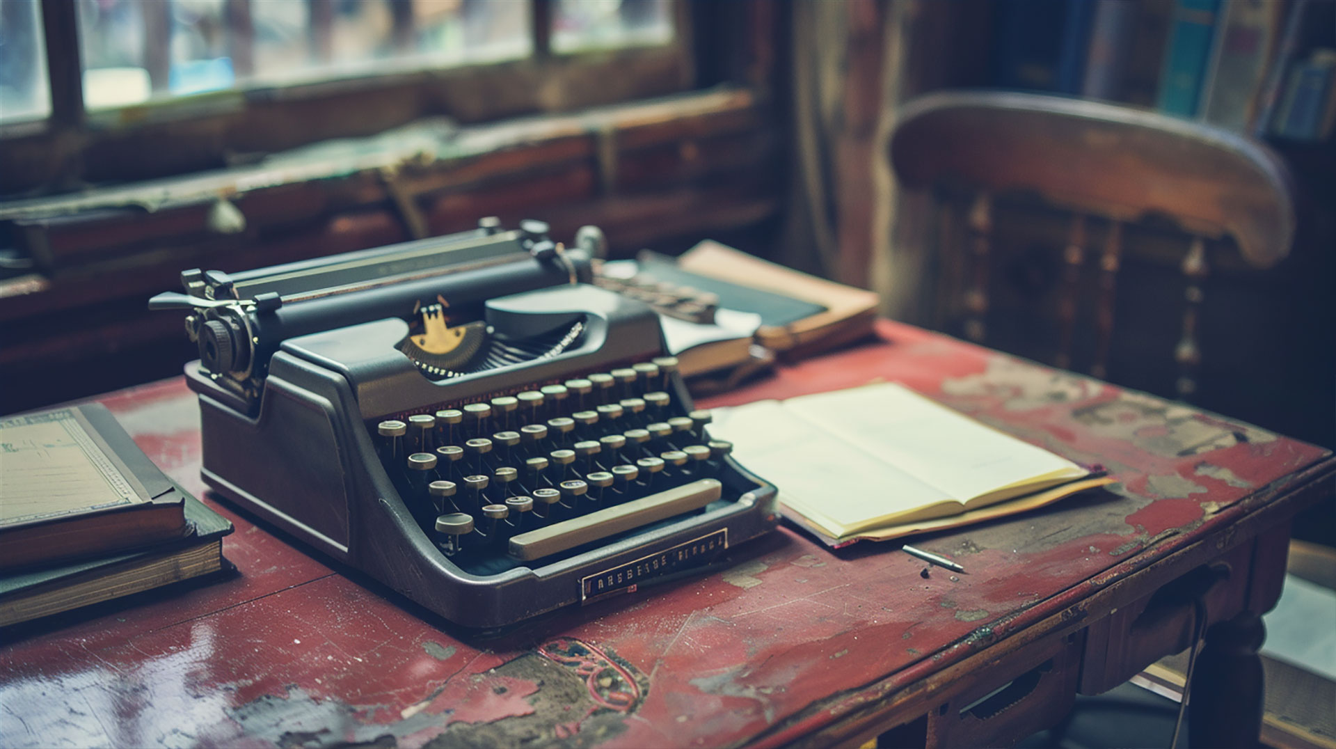 Nostalgic Dark Red Vintage Desktop Background