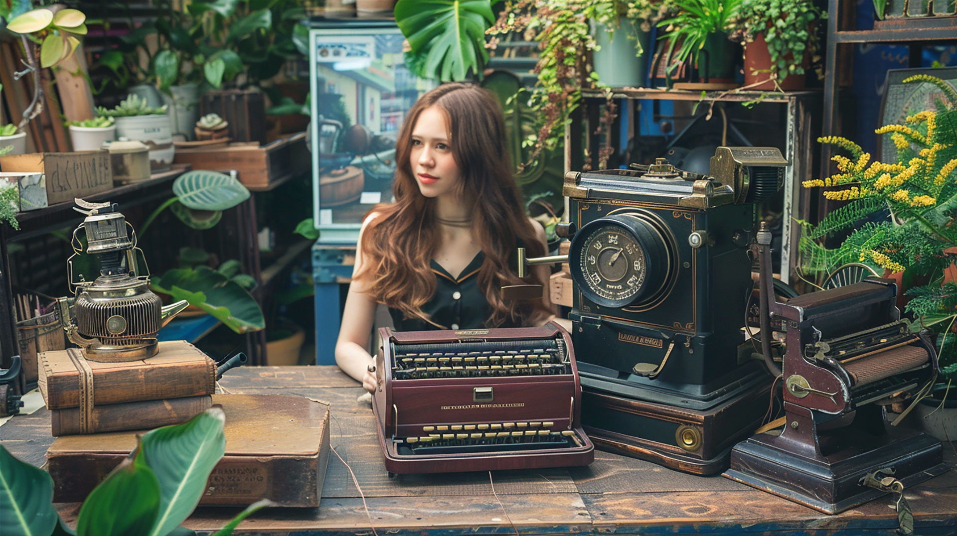 Nostalgic Dark Vintage Laptop Background