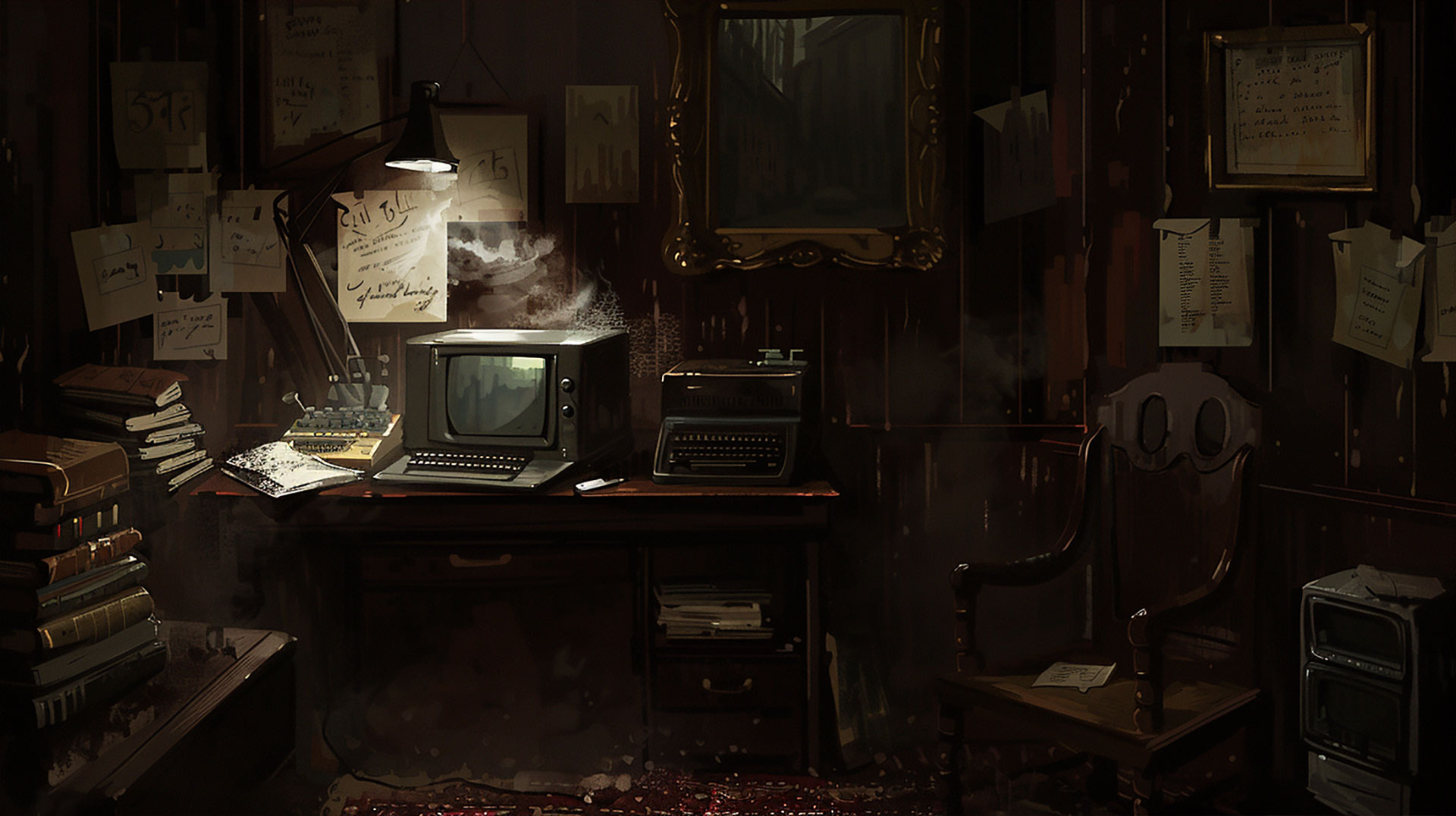 Dark Vintage Elegance Laptop Wallpaper