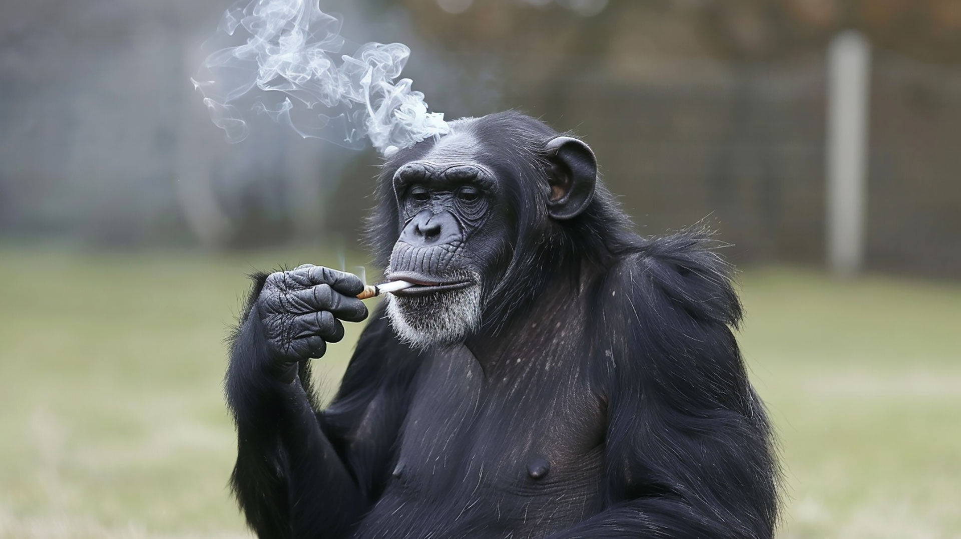 Hilarious Monkey Smoking 4K AI Image