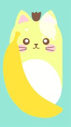 Kawaii Banana Cat Phone Wallpaper