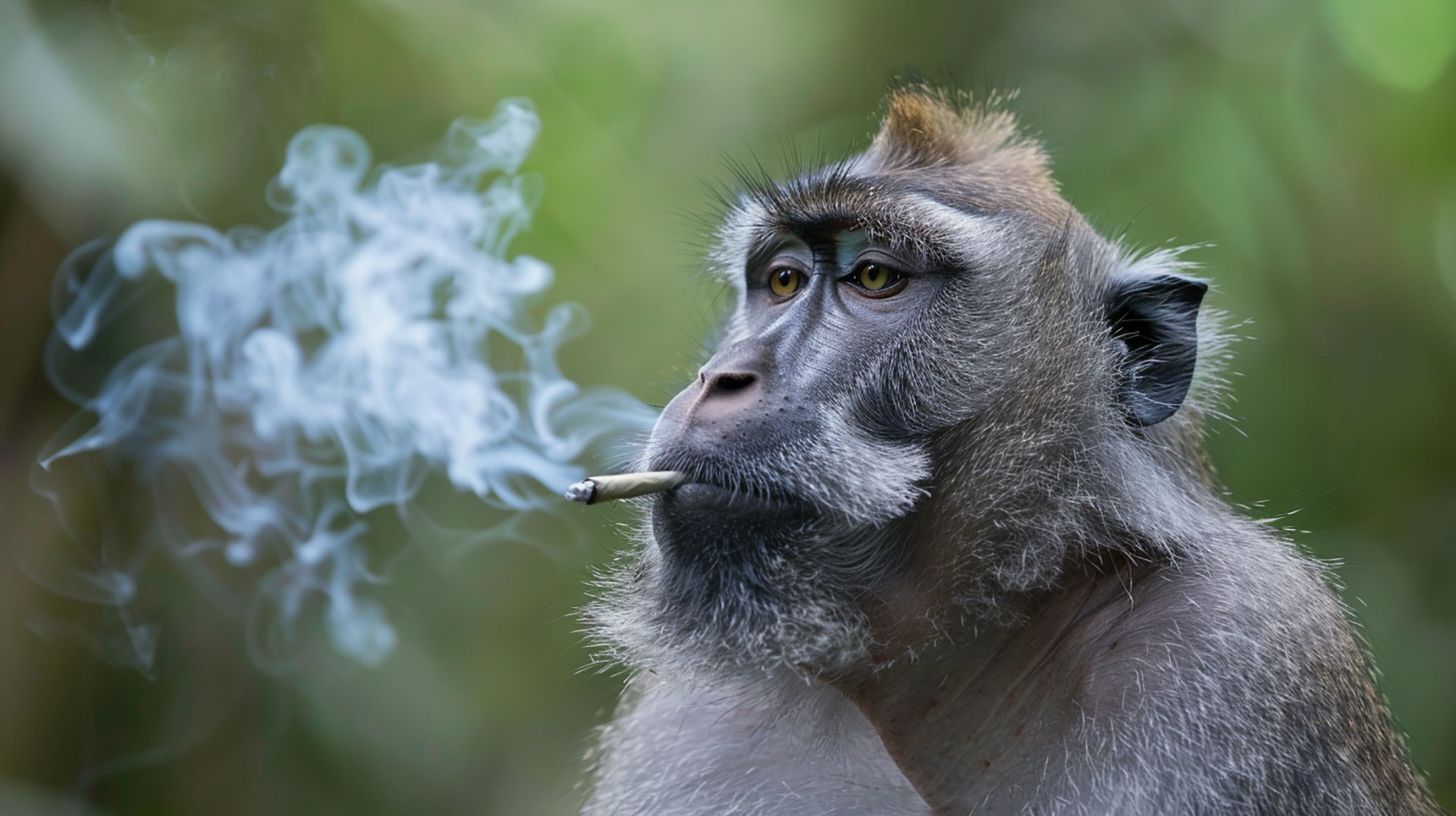 AI-Generated Monkey Smoking a Joint 4K Picture