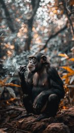 Smoking Monkey iPhone Wallpaper for Mobile