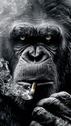 iPhone Monkey Smoking Joint Wallpaper