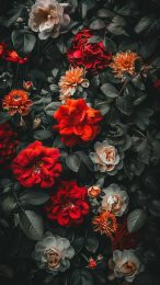 Dark Floral Timeless Vintage Mobile Background