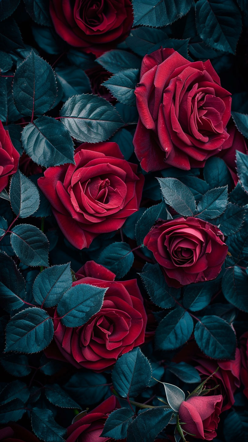 Classic Dark Floral Aesthetic Mobile Image
