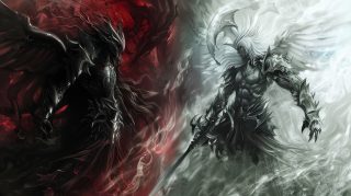 Anime Desktop Backgrounds: Free Angel and Demon Art