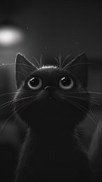 Black and White Cat Backgrounds for Android Devices