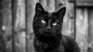 Download Stunning HD Wallpaper of a Black Cat