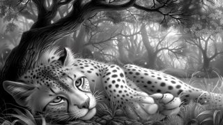 Beautiful HD Pics of Big Cats in B/W