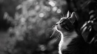 Black and White Cat Wallpaper for PC in HD