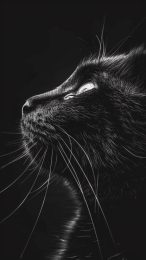 Customize Your iPhone with Black and White Cat Photos