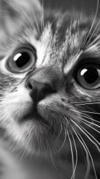 Charming Black and White Cat Wallpapers for Mobile