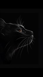 Aesthetic Black Cat Mobile Wallpapers: Free Download