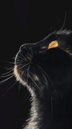 black cat hd wallpaper for mobile devices