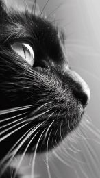 vibrant black cat photography as mobile wallpaper