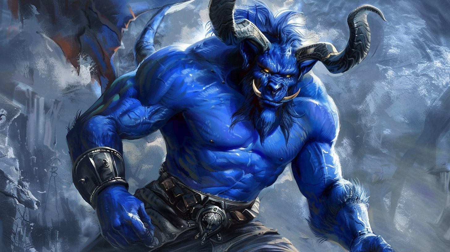 Stunning Ultra HD Blue Demon Wallpaper for Desktop