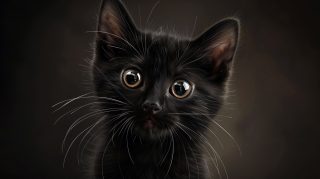 AI Wallpaper Collection: Cartoon Black Cat Designs