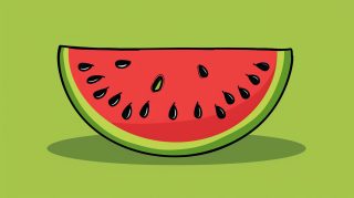 Vivid Cartoon Watermelon Slice Image: Perfect for Screens