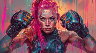 Free Wallpaper for Desktop: Cyborg Female Warrior