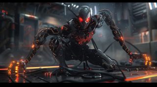 Stunning 4K Cyborg Spider Man Wallpaper for Desktop