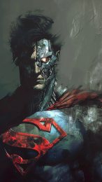 Mobile Wallpaper of Cyborg Superman in 9:16 Format