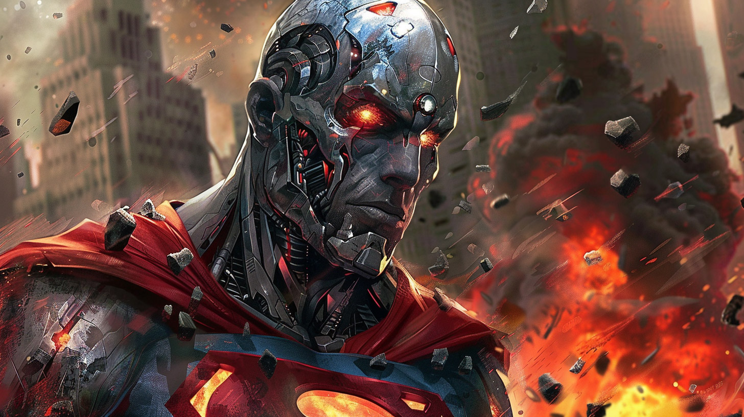 Cyborg Superman: Eye-Catching Digital Backgrounds in HD