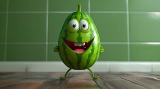 Pictures of Adorable Watermelon Characters for Desktop Use