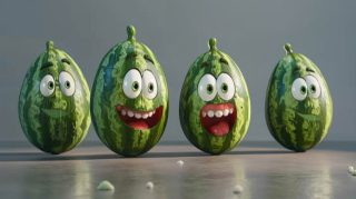 Enjoy 4K Watermelon Cartoon Character Free Wallpaper Collection