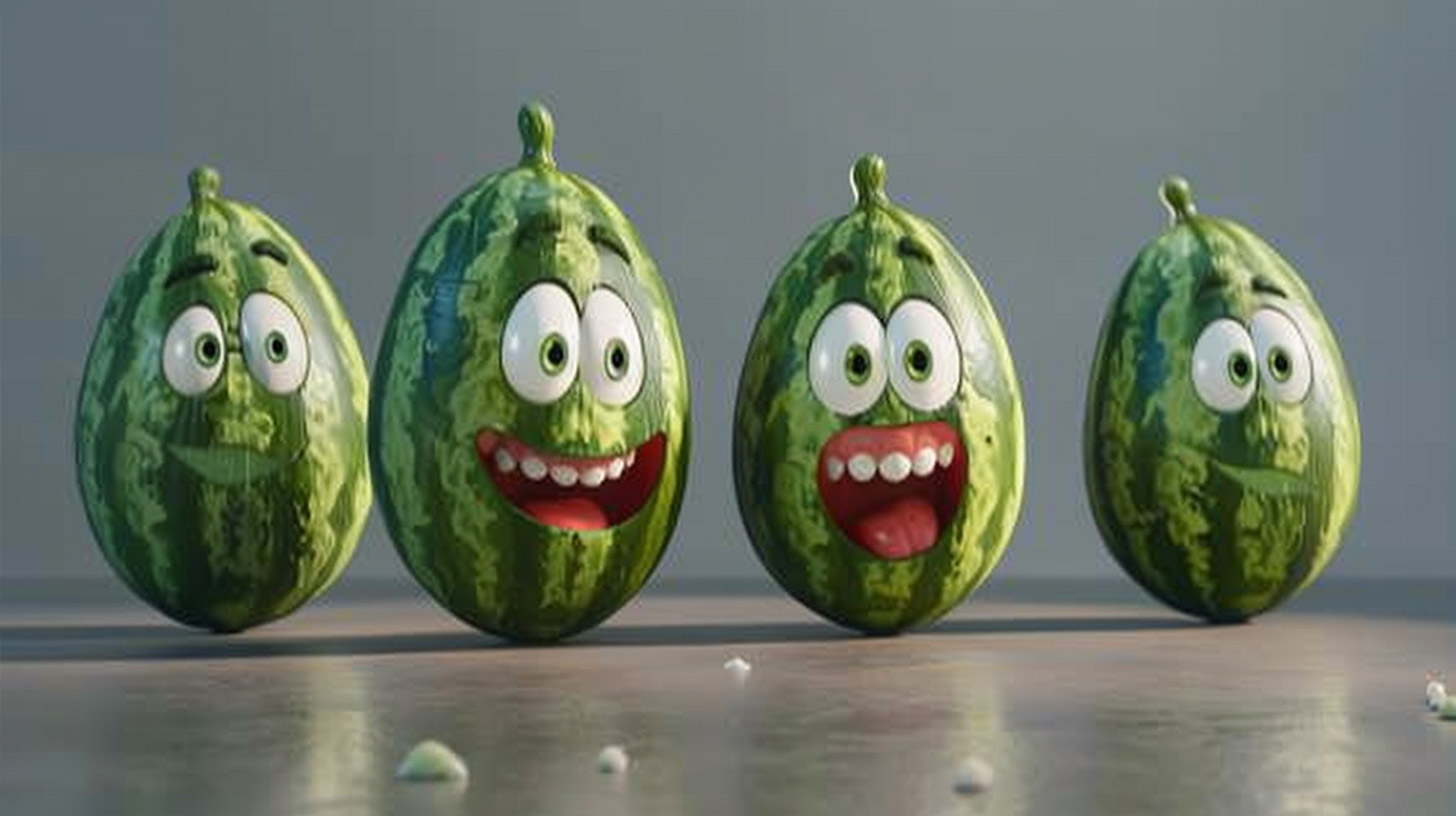 Enjoy 4K Watermelon Cartoon Character Free Wallpaper Collection