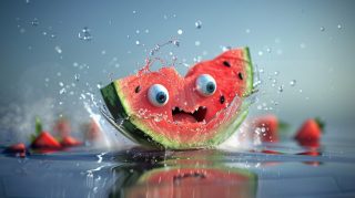 Download Fun Watermelon Cartoon Pictures in Ultra HD